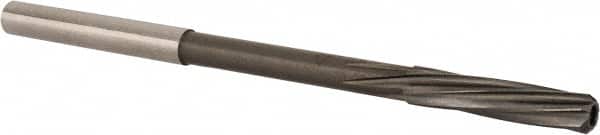 Magafor - 4.42mm Solid Carbide 6 Flute Chucking Reamer - Spiral Flute, 0.177" Straight Shank, 53/64" Flute Length, 3-5/32" OAL - Benchmark Tooling
