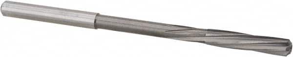 Magafor - 4.45mm Solid Carbide 6 Flute Chucking Reamer - Spiral Flute, 0.177" Straight Shank, 53/64" Flute Length, 3-5/32" OAL - Benchmark Tooling