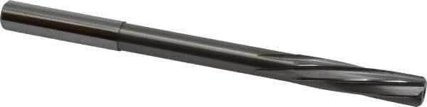Magafor - 8.7503mm Solid Carbide 6 Flute Chucking Reamer - Spiral Flute, 0.354" Straight Shank, 1-27/64" Flute Length, 4-31/32" OAL - Benchmark Tooling