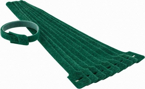 SpeedTech - 13" Long Green Nylon & Polyethylene Mountable Cable Tie - 40 Lb Tensile Strength, 3-1/4" Max Bundle Diam - Benchmark Tooling