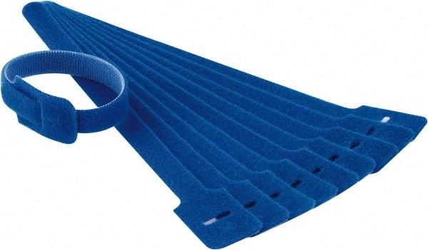 SpeedTech - 9" Long Blue Nylon & Polyethylene Mountable Cable Tie - 40 Lb Tensile Strength, 2" Max Bundle Diam - Benchmark Tooling