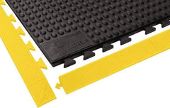 Wearwell - 3' Long x 3' Wide x 5/8" Thick, Anti-Fatigue Modular Matting Tiles - Male & Female, 4 Interlocking Sides, Black, For Dry Areas, Series 503 - Benchmark Tooling