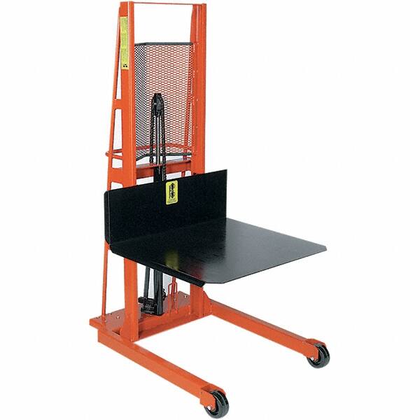 Wesco Industrial Products - 1,000 Lb Capacity, 60" Lift Height, Steel Stacker Manually Operated Lift - Benchmark Tooling