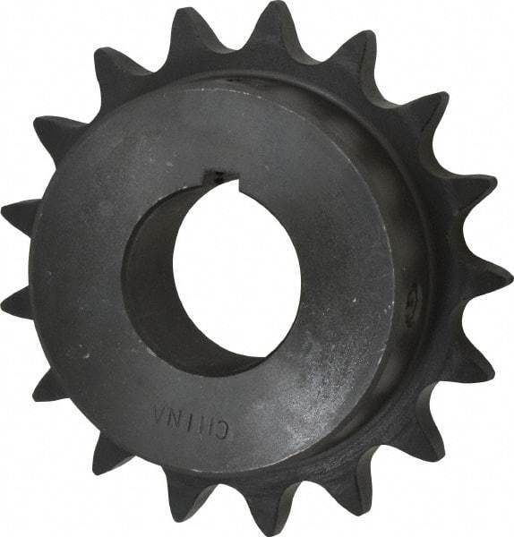 Browning - 17 Teeth, 5/8" Chain Pitch, Chain Size 50, Finished Bore Sprocket - 1-1/4" Bore Diam, 3.401" Pitch Diam, 3.72" Outside Diam - Benchmark Tooling