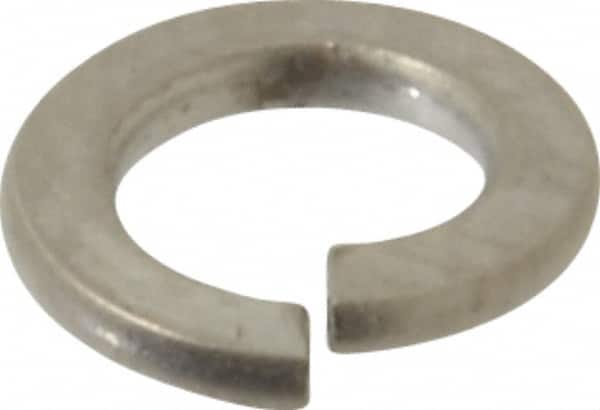 Value Collection - #6, 0.031" Thick Split Lock Washer - 316 Stainless Steel, Uncoated, 0.141" Min ID, 0.148" Max ID - Benchmark Tooling