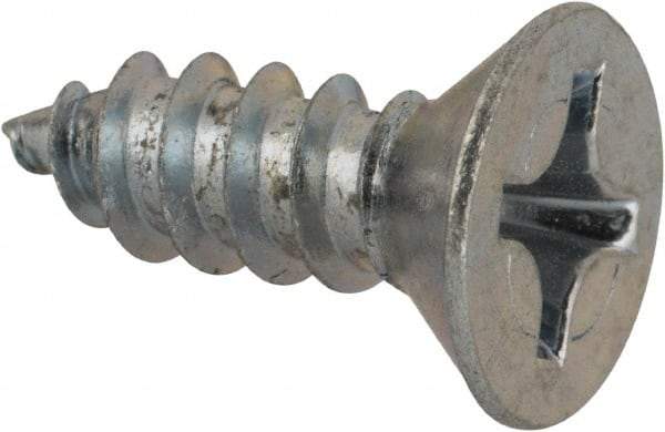 Value Collection - #12 Flat Head Phillips Sheet Metal Screw - Steel, 5/8" OAL, AISI 1016, ASME B18.6.3, ASME B18.6.4 & SAE J933, Grade 1016-1024 - Benchmark Tooling