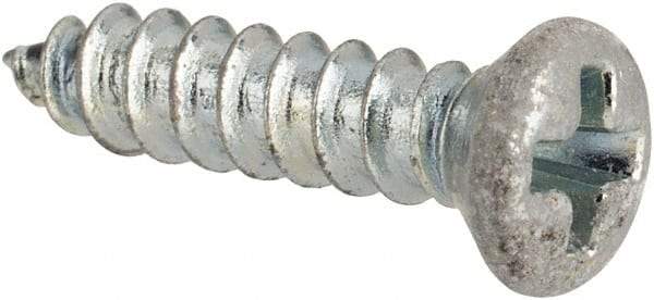 Value Collection - #4 Oval Head Phillips Sheet Metal Screw - Steel, 1/2" OAL, AISI 1016, ANSI/ASME B18.6.4, ASME B18.6.3 & SAE J933, Grade 1016-1024 - Benchmark Tooling