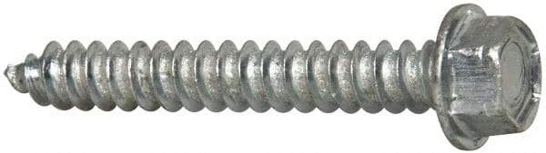 Value Collection - #12 Hex Washer Head Sheet Metal Screw - Steel, 1-1/2" Length Under Head, AISI 1016, ASME B18.6.3, ASME B18.6.4 & SAE J933, Grade 1016-1024 - Benchmark Tooling