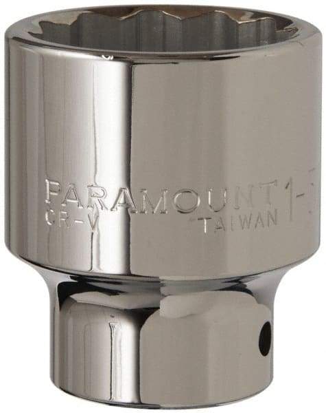 Paramount - 1-5/8", 3/4" Drive, Standard Hand Socket - 12 Points, 2-5/8" OAL - Benchmark Tooling