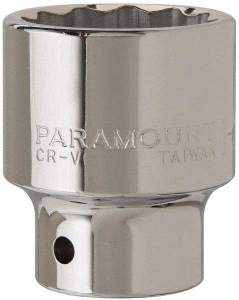 Paramount - 1-1/2", 3/4" Drive, Standard Hand Socket - 12 Points, 2-13/32" OAL - Benchmark Tooling