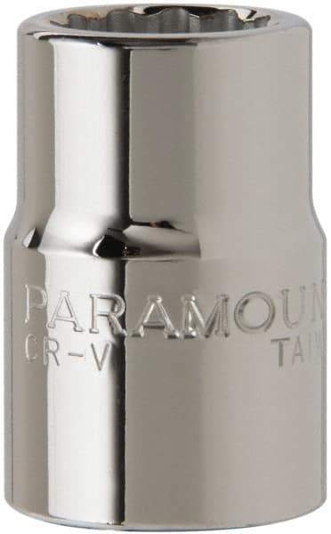 Paramount - 3/4" Drive, Standard Hand Socket - 12 Points, 2" OAL, Steel, Chrome Finish - Benchmark Tooling