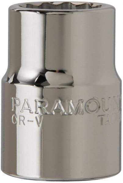 Paramount - 3/4" Drive, Standard Hand Socket - 12 Points, 2" OAL, Steel, Chrome Finish - Benchmark Tooling