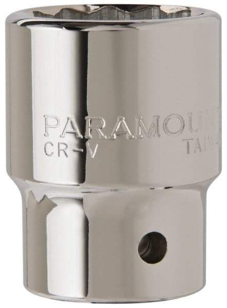 Paramount - 3/4" Drive, Standard Hand Socket - 12 Points, 2-13/32" OAL, Steel, Chrome Finish - Benchmark Tooling