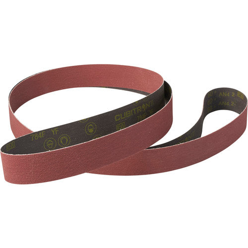 3M Cubitron ll Cloth Belt 784F 180+ XF-weight 4″ × 148″ Film-lok Single-flex - Exact Industrial Supply
