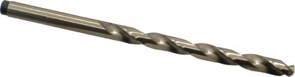 Precision Twist Drill - #3 135° Cobalt Jobber Drill - Oxide/Gold Finish, Right Hand Cut, Spiral Flute, Straight Shank, 3-3/4" OAL, Split Point - Benchmark Tooling