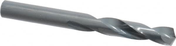 Precision Twist Drill - 0.295" 135° Spiral Flute High Speed Steel Screw Machine Drill Bit - Oxide Finish, Right Hand Cut, 1-9/16" Flute Length, 2-3/4" OAL, Split Point, Straight Shank - Benchmark Tooling