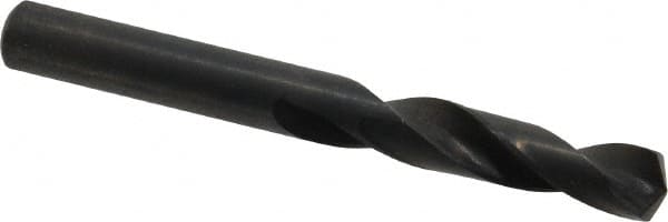 Precision Twist Drill - 0.316" 135° Spiral Flute High Speed Steel Screw Machine Drill Bit - Oxide Finish, Right Hand Cut, 1-11/16" Flute Length, 2-15/16" OAL, Split Point, Straight Shank - Benchmark Tooling
