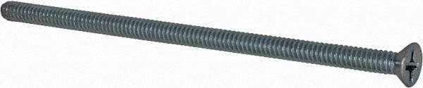 Value Collection - #6-32 UNC, 3" OAL Phillips Drive Machine Screw - Flat Head, Grade 2 Steel, Zinc-Plated Finish, Without Washer - Benchmark Tooling