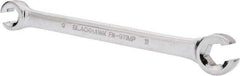 Blackhawk by Proto - 9 x 11mm, Full Polish, Open End Flare Nut Wrench - 6 Points, 6-5/16" OAL, Steel, Double End Head - Benchmark Tooling