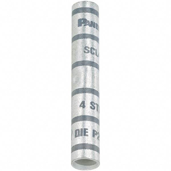 Panduit - 400mm Compatible, Noninsulated, Crimp-On Butt Splice Terminal - Copper Contacts, Tin Contact Plating, 5-1/2" OAL, Green - Benchmark Tooling