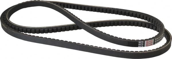 Browning - Section BX, 21/32" Wide, 79" Outside Length, Gripnotch V-Belt - Rubber Compound, Gripnotch, No. BX76 - Benchmark Tooling