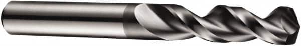 DORMER - 0.3937" 130° Spiral Flute Cobalt Screw Machine Drill Bit - AlCrN Finish, Right Hand Cut, 43mm Flute Length, 89mm OAL, Special Type Point, Straight Shank - Benchmark Tooling
