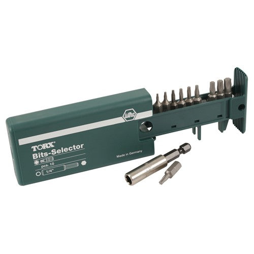 Torx Bit Selector Set T5-T30, Magnetic 1/4″ Bit Holder in Plastic Storage Box - Benchmark Tooling