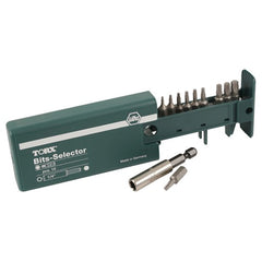 Torx Bit Selector Set T5-T30, Magnetic 1/4″ Bit Holder in Plastic Storage Box - Benchmark Tooling