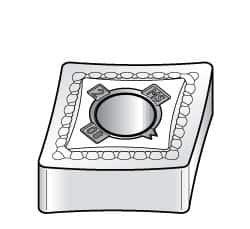 Kennametal - CNMG642 MS Grade KC5525 Carbide Turning Insert - TiAlN Finish, 80° Diamond, 3/4" Inscr Circle, 1/4" Thick, 1/32" Corner Radius - Benchmark Tooling