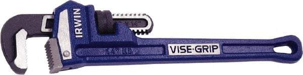Irwin - 14" Cast Iron Straight Pipe Wrench - 2" Pipe Capacity - Benchmark Tooling