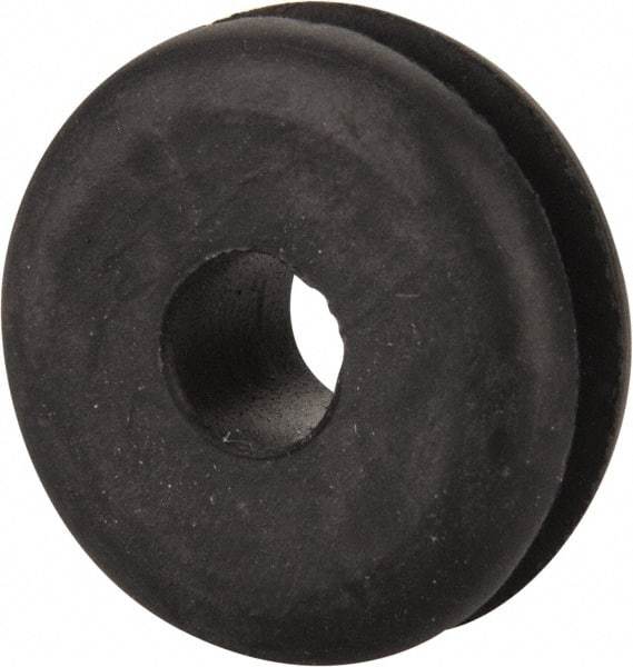 Made in USA - 1" OD, 3/8" Thick Military Specification Grommet - Buna-N Rubber, 3/4" Slot Diam x 1/8" Slot Width - Benchmark Tooling