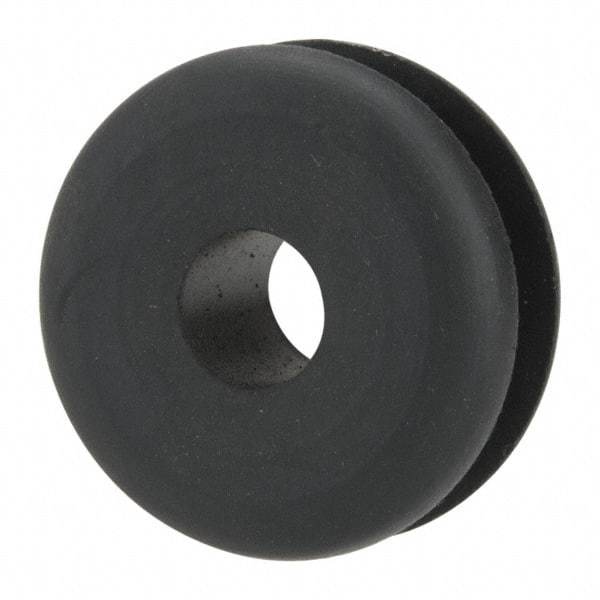 Made in USA - 1" OD, 7/16" Thick Military Specification Grommet - Buna-N Rubber, 3/4" Slot Diam x 3/16" Slot Width - Benchmark Tooling