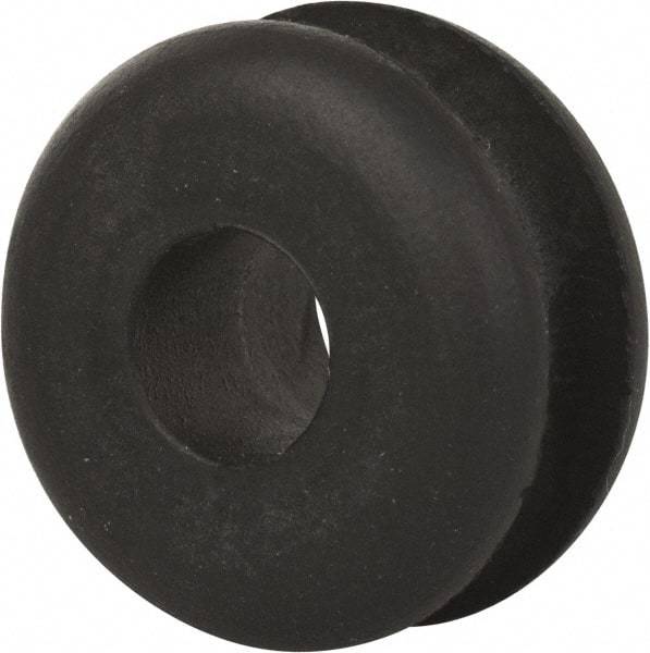 Made in USA - 13/16" OD, 7/16" Thick Military Specification Grommet - Buna-N Rubber, 9/16" Slot Diam x 3/16" Slot Width - Benchmark Tooling