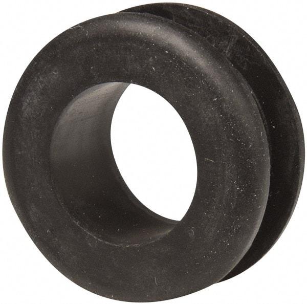 Made in USA - 1-1/8" OD, 1/2" Thick Military Specification Grommet - Buna-N Rubber, 7/8" Slot Diam x 1/4" Slot Width - Benchmark Tooling