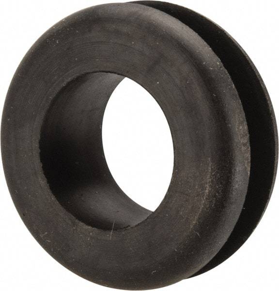 Made in USA - 1-3/8" OD, 9/16" Thick Military Specification Grommet - Buna-N Rubber, 1-1/16" Slot Diam x 1/4" Slot Width - Benchmark Tooling