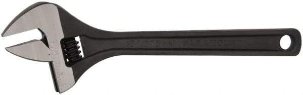 Paramount - 1-11/16" Jaw Capacity, 15" Standard Adjustable Wrench - Chrome Vanadium Steel, Black Finish - Benchmark Tooling