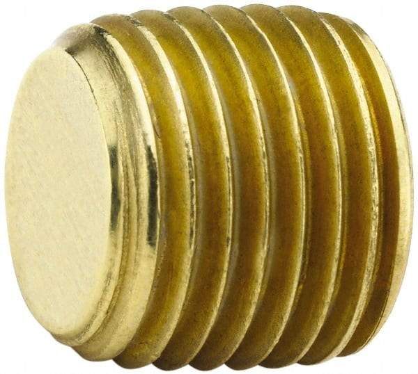 Parker - 3/8 Male Thread, Brass Industrial Pipe Hex Head Plug - MNPTF, 1,000 psi - Benchmark Tooling