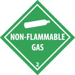 NMC - Non Flammable Gas DOT Shipping Label - 4" High x 4" Wide - Benchmark Tooling