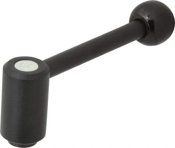 KIPP - 5/16-18, 0.94" Hub Diam, Steel Heavy Duty Adjustable Tension Lever with Internal Thread - 3.62" OAL, 1.46" High, 0.55" Hole Depth - Benchmark Tooling