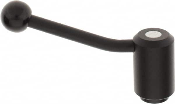 KIPP - M24 x 3.0, 1.61" Hub Diam, Steel Heavy Duty Adjustable Tension Lever with Internal Thread - 5.06" OAL, 1.85" High, 1.06" Hole Depth - Benchmark Tooling