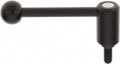 KIPP - 3/8-16, 0.94" Hub Diam, Steel Threaded Stud Adjustable Tension Lever with 0° Handle - 0.78" Stud Length, 3.62" OAL, 1.46" High - Benchmark Tooling