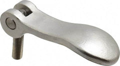 KIPP - 3/8-16, 1.06" Hub Diam, Stainless Steel Adjustable Clamping Handle - 0.99" Stud Length - Benchmark Tooling