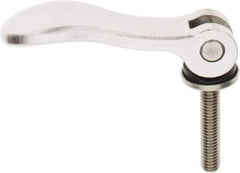 KIPP - 3/8-16, 1.06" Hub Diam, Stainless Steel Adjustable Clamping Handle - 1.96" Stud Length - Benchmark Tooling