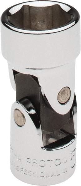 Proto - 5/8", 3/8" Drive, Standard Hand Socket - 6 Points, 1-27/32" OAL, Alloy Steel, Chrome Finish - Benchmark Tooling