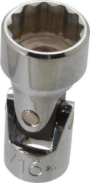 Proto - 11/16", 3/8" Drive, Standard Hand Socket - 12 Points, 2" OAL, Alloy Steel, Chrome Finish - Benchmark Tooling