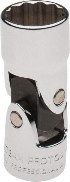 Proto - 3/8" Drive, Standard Hand Socket - 12 Points, 2" OAL, Alloy Steel, Chrome Finish - Benchmark Tooling