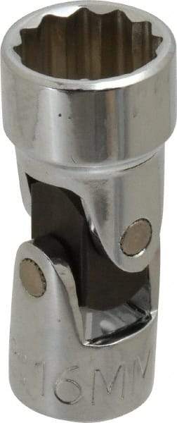 Proto - 3/8" Drive, Standard Hand Socket - 12 Points, 2" OAL, Alloy Steel, Chrome Finish - Benchmark Tooling