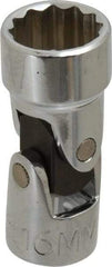 Proto - 3/8" Drive, Standard Hand Socket - 12 Points, 2" OAL, Alloy Steel, Chrome Finish - Benchmark Tooling