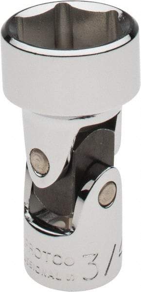 Proto - 3/4", 3/8" Drive, Standard Hand Socket - 6 Points, 2" OAL, Alloy Steel, Chrome Finish - Benchmark Tooling