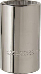 Proto - 1/2" Drive, Deep Hand Socket - 12 Points, 3-1/4" OAL, Alloy Steel, Chrome Finish - Benchmark Tooling